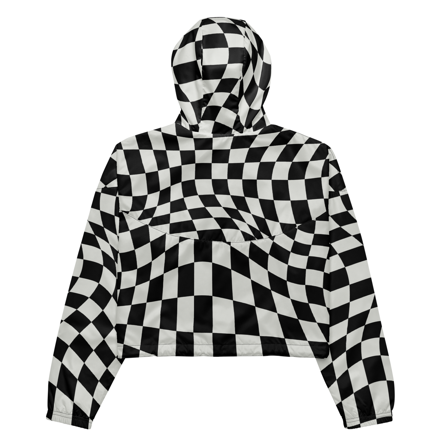 Checkered Cropped Windbreaker