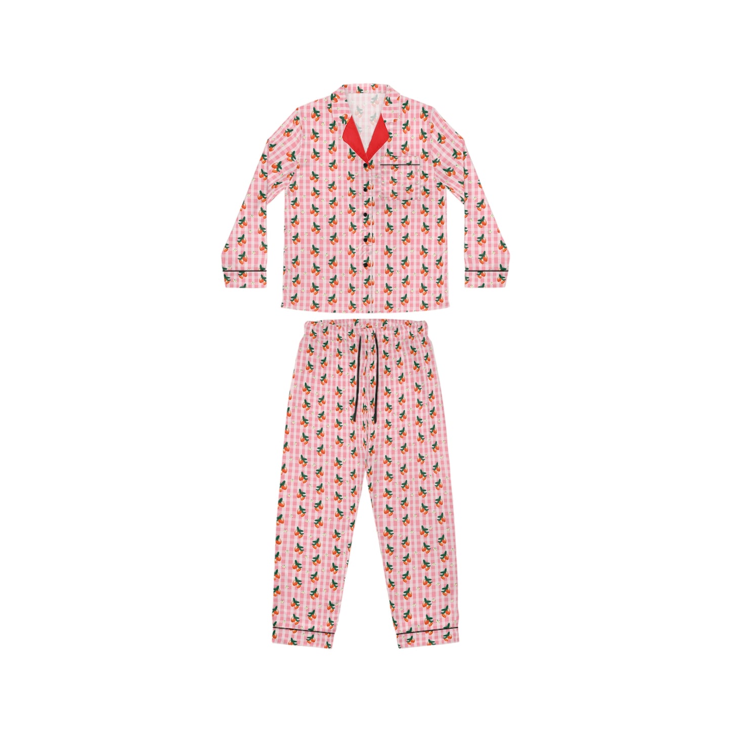 Strawberry Satin Pajamas